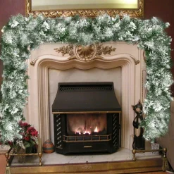 GHIRLANDA NATALIZIA INNEVATA ALBERO NATALE DECORAZIONI NATALIZIE 270CM 200 PUNTE