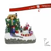 GIOSTRINA CON LUCI MOVIMENTO MUSICA DECORAZIONE NATALE NATALIZIA 21X19X14CM 2353