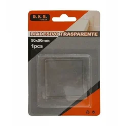 GOMMINO BIADESIVO TRASPARENTE QUADRATO PROTEZIONE CASA PAVIMENTI 50 X 50MM 66105