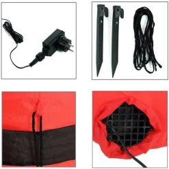 GONFIABILE BABBO NATALE SEDUTO CON ILLUMINAZIONE LED ALTEZZA 120 CM PER ESTERNO