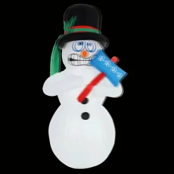 GONFIABILE PUPAZZO DI NEVE VIBRANTE 180 CM EFFETTO TREMOLIO CON LED PER ESTERNO