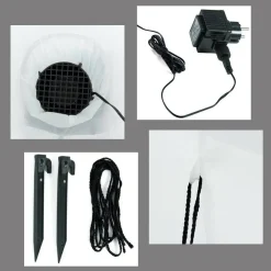 GONFIABILE PUPAZZO DI NEVE VIBRANTE 180 CM EFFETTO TREMOLIO CON LED PER ESTERNO