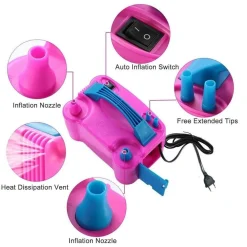 GONFIATORE ELETTRICO GONFIA PALLONCINI POMPA 600 W 4 BECCUCCI PER PARTY FESTE