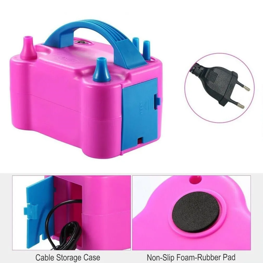 GONFIATORE ELETTRICO GONFIA PALLONCINI POMPA 600 W 4 BECCUCCI PER PARTY FESTE