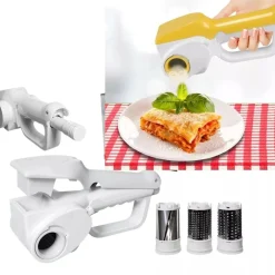 GRATTUGIA ELETTRICA DA TAVOLA 3,6V 3 TRAFILE RULLO ESTRAIBILE IN ACCIAIO RICARICABILE