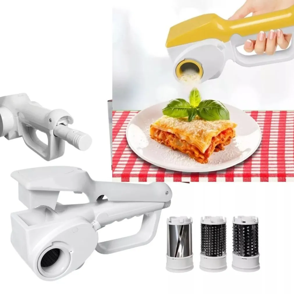 GRATTUGIA ELETTRICA DA TAVOLA 3,6V 3 TRAFILE RULLO ESTRAIBILE IN ACCIAIO RICARICABILE