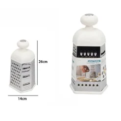 GRATTUGIA MANUALE 6 FACCE IN ACCIAIO INOX PER FRUTTA VERDURA FORMAGGIO 66342