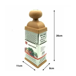 GRATTUGIA MANUALE 4 FACCE IN ACCIAIO INOX FRUTTA VERDURA FORMAGGIO SCAGLIE FINE