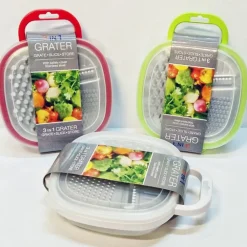 GRATTUGIERA IN ACCIAIO CON CONTENITORE E COPERCHIO GRATTUGIA FORMAGGIO JULIENNE