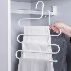 GRUCCIA APPENDI PANTALONI JEANS FORMA A S MULTISTRATO 34X34CM BIANCO SALVASPAZIO 87697