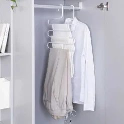 GRUCCIA APPENDI PANTALONI JEANS FORMA A S MULTISTRATO 34X34CM BIANCO SALVASPAZIO 87697