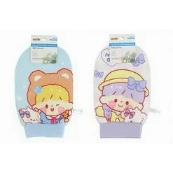 GUANTO PER DOCCIA BAGNO SPUGNA ESFOLIANTE CURA PELLE CORPO FANTASIA BIMBA 10744