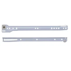 GUIDE PER CASSETTI 2PZ SCORREVOLI A RULLO BINARIO BIANCHE A ESTRAZIONE ACCIAIO