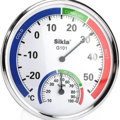 IGROMETRO TERMOMETRO ANALOGICO INTERNO ESTERNO MISURA TEMPERATURA UMIDITA' CASA