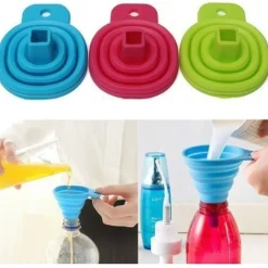 IMBUTO PIEGHEVOLE SALVASPAZIO IN SILICONE FLESSIBILE DA TRAVASO CUCINA COLORATO