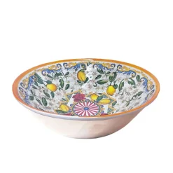 INSALATIERA CIOTOLA TONDA CARRETTO SICILIANO CENTRO TAVOLA DECORAZIONE DIAM.21CM