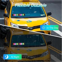 INSEGNA A LED PROGRAMMABILE CONTROLLO APP BLUETOOTH A SCORRIMENTO USB PIEGHEVOLE AUTO