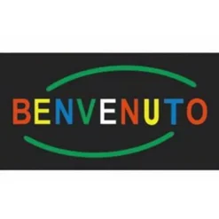 INSEGNA LUMINOSA A LED CON LOGO SCRITTA BENVENUTO PER ATTIVITà COMMERCIALE