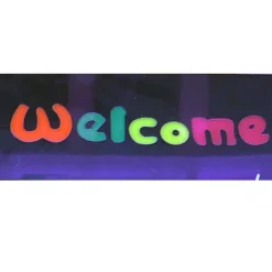 INSEGNA LUMINOSA A LED CON LOGO SCRITTA WELCOME PER LOCALI ATTIVITà COMMERCIALI