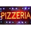 INSEGNA LUMINOSA A LED CON SCRITTA PIZZERIA PER RISTORANTI E BAR 50 X 25 CM
