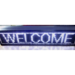 INSEGNA LUMINOSA A LED SCRITTA PERSONALIZZATA SCORREVOLE LUCE BIANCA 100 X 20 CM