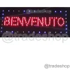 INSEGNA LUMINOSA A LED SCRITTA BENVENUTO PER BAR NEGOZI UFFICI COMMERCIO