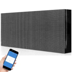 INSEGNA LUMINOSA A LED WIFI PER ESTERNO IP65 TESTO SCORREVOLE BIANCA 100X40CM