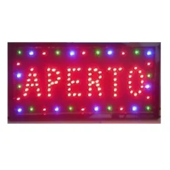 INSEGNA LUMINOSA INSEGNE LUMINOSE A LED CON SCRITTA APERTO PER LOCALI COMMERCIAL