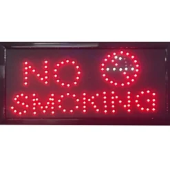 INSEGNA LUMINOSA LED X LOCALE COMMERCIALE CON SCRITTA NO SMOKING VIETATO FUMARE