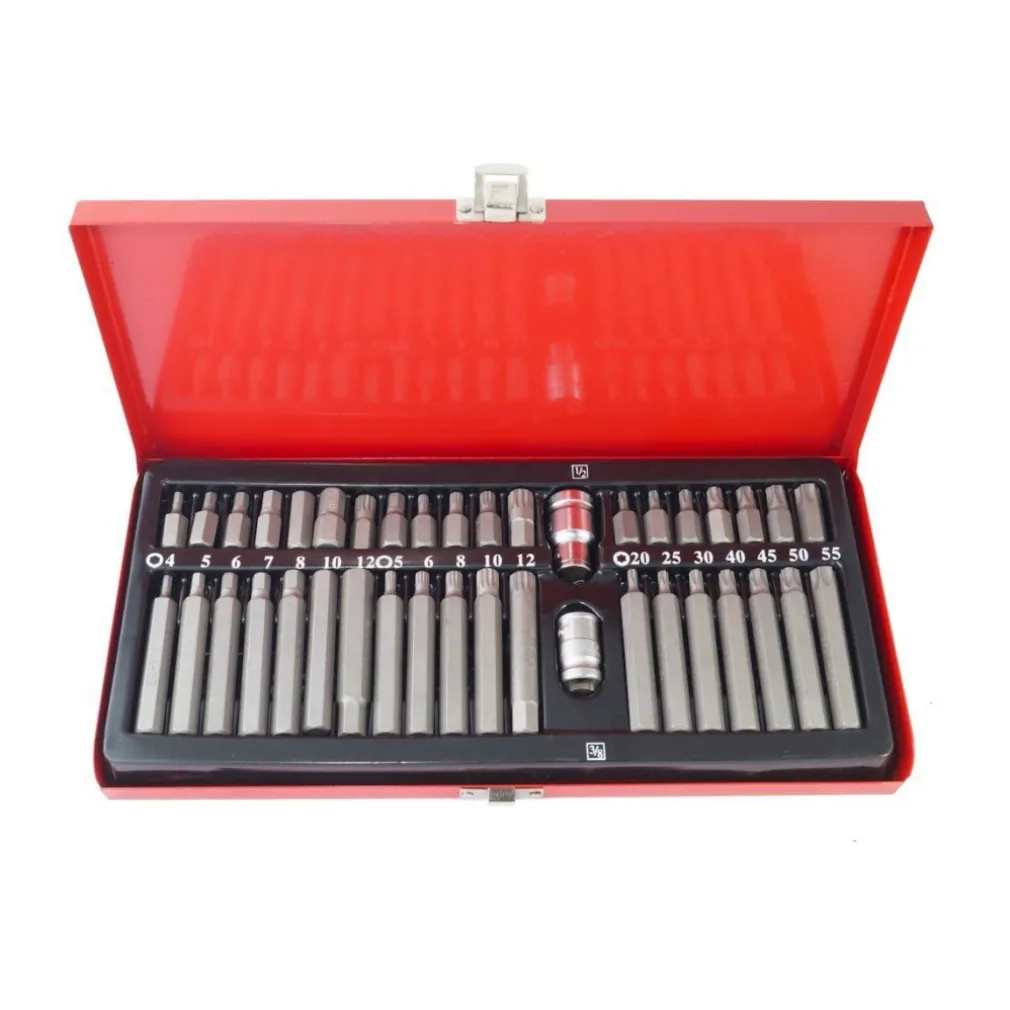INSERTI CHIAVI BUSSOLE CHIAVI TORX HEX 1/2" 3/8" KIT SET PROFESSIONALE 40 PZ