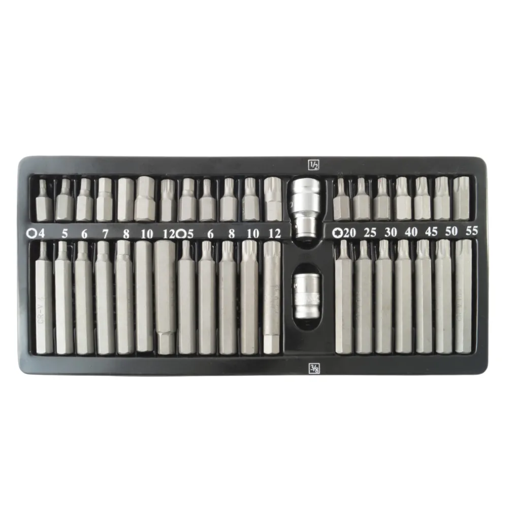 INSERTI CHIAVI BUSSOLE CHIAVI TORX HEX 1/2" 3/8" KIT SET PROFESSIONALE 40 PZ