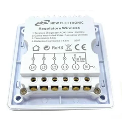 INTERRUTTORE LUCI LED CON TELECOMANDO WIRELESS CONTROLLO REMOTO 4 CANALI 220V