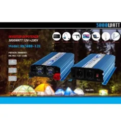 INVERTER DI POTENZA 3000W ONDA SINUSOIDALE DA 12V A 230V AUTO MAXTECH HN3000-12V