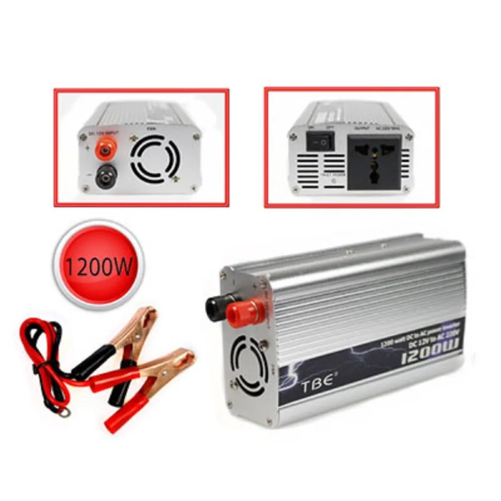 INVERTER POTENZA 1200 WATT EFFETTIVI CONVERTITORE DA 12V A 220V TRASFORMATORE