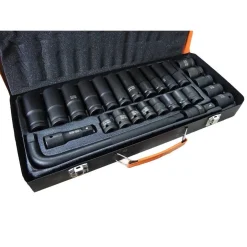 KIT 27 BUSSOLE/BOCCOLE ADATTATORE RINFORZATE PER AVVITATORE PNEUMATICO DA 1/2"