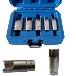 KIT 5 CHIAVI A BUSSOLA PER COLLEGAMENTI ELETTRICI INIETTORI SCALANATE HEX 12-22