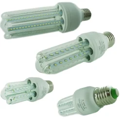 KIT 4 LAMPADINE LED ATTACCO E27 12W FARETTO LUCE BIANCO FREDDO 6500K DURATA