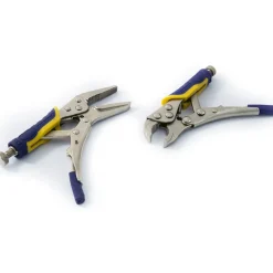 KIT 2 MINI PINZE PINZA GRIP BECCO CURVO LUNGA MORSETTO AUTOBLOCCANTE A SCATTO