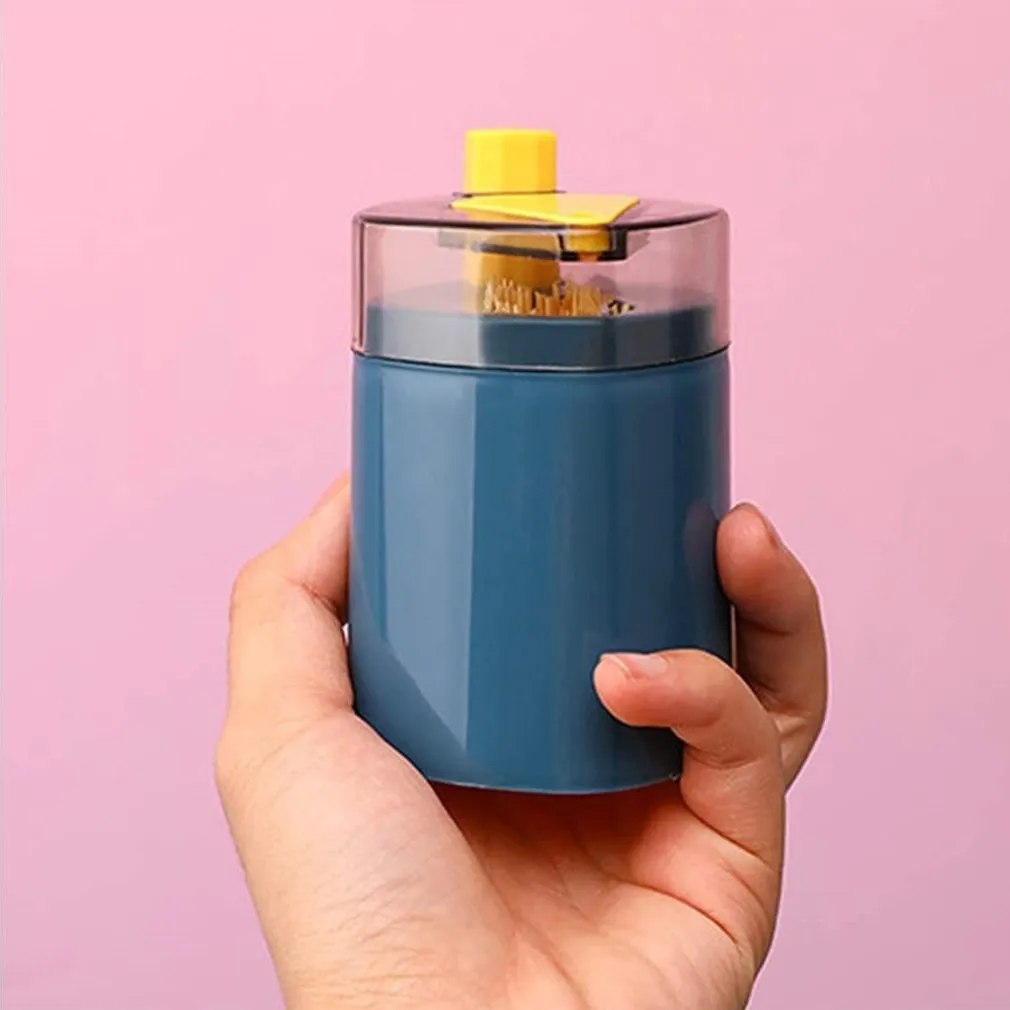 KIT 3 PEZZI PORTA STUZZICADENTI AUTOMATICO DISPENSER POP-UP PULIZIA DENTI CUCINA