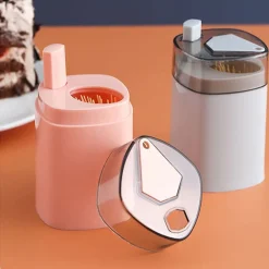 KIT 3 PEZZI PORTA STUZZICADENTI AUTOMATICO DISPENSER POP-UP PULIZIA DENTI CUCINA