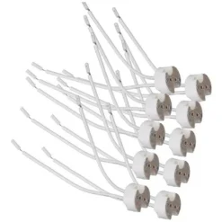 KIT 10 PEZZI PORTALAMPADA IN CERAMICA PER FARETTI ATTACCO MR16 GU5.3 12V YL106-10