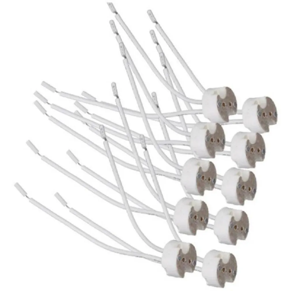 KIT 10 PEZZI PORTALAMPADA IN CERAMICA PER FARETTI ATTACCO MR16 GU5.3 12V YL106-10