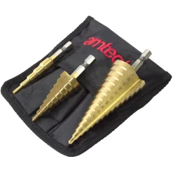 KIT 3 PUNTE FRESE CONICHE GRADINO 4-12 4-20 4-32 1/4 TITANIO TRAPANO AVVITATORE