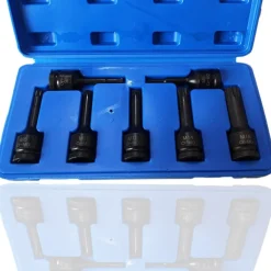 KIT 7 PZ CHIAVI BUSSOLA AD IMPATTO 1/2" TORX M5 - M18 PER AVVITATORE PNEUMATICO