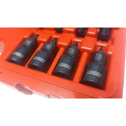 KIT 26 PZ INSERTI INSERTO TORX CHIAVI BUSSOLA 1/2 LUNGHE AUTO MECCANICO FS-43612