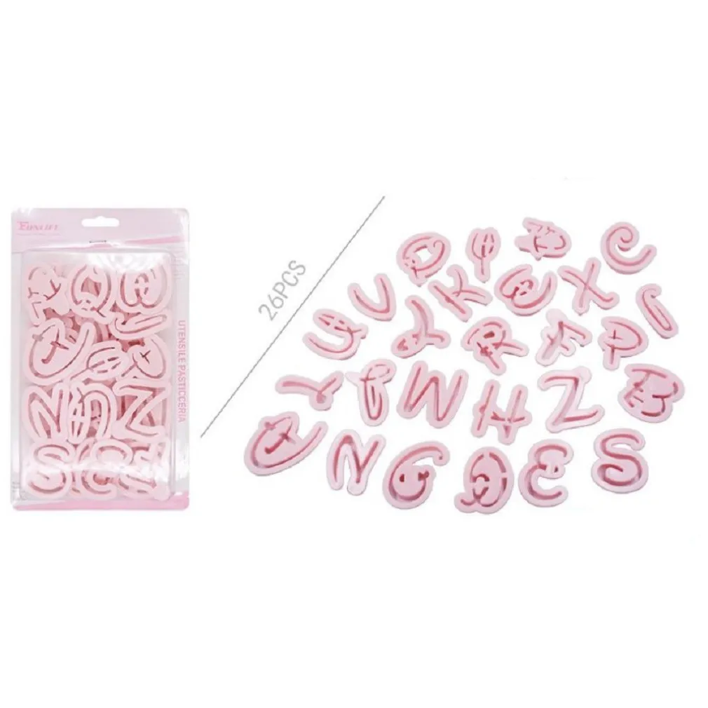 KIT 26 STAMPI LETTERE INDIPENDENTI PER CIOCCOLATINI TORTE PASTA DI ZUCCHERO 99020