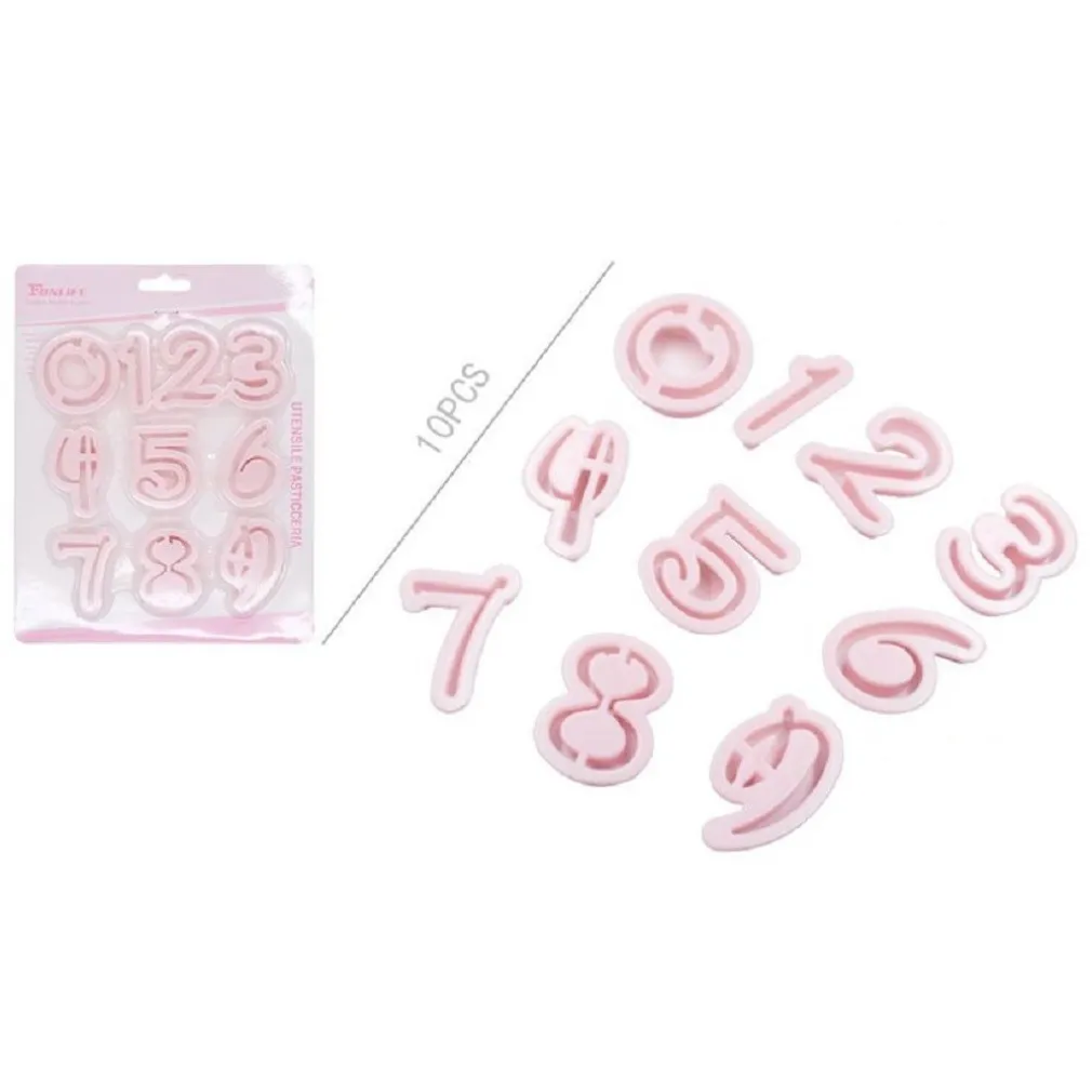 KIT 10 STAMPI NUMERI INDIPENDENTI PER CIOCCOLATINI TORTE PASTA DI ZUCCHERO 99021