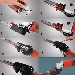 KIT ADATTATO MINI LEVIGATRICE A NASTRO PER SMERIGLIATRICE ELETTRICA ACCESSORI