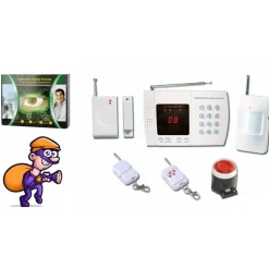 KIT ALLARME ANTIFURTO CASA UFFICIO CENTRALINA WIRELESS DIGITALE DISPLAY TELEFONO