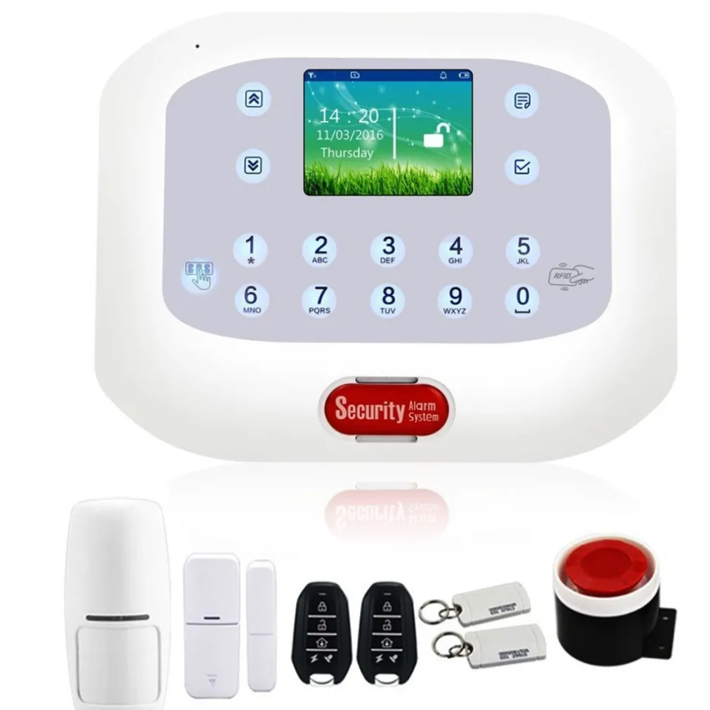 KIT ANTIFURTO CASA ALLARME TOUCH SCREEN COMBINATORE GSM PSTN WIRELESS APP 50A
